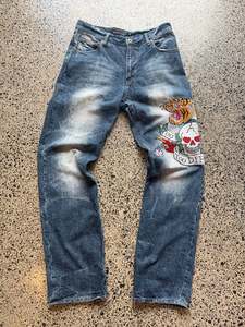 Cool Dive Striker Japanese Embroidered Denim Jeans - 32W x 28L