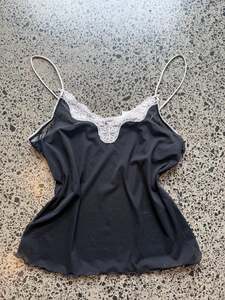 Womens Wear: Lacey Black and White Fairy Top - S