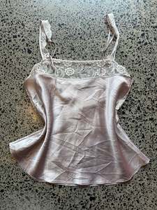 Silky Lace Pearl Fairy Top - M