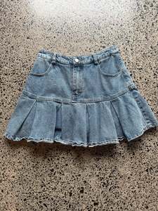 Mid blue Denim Mini Skirt - XS
