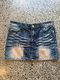 Blue Denim with Bleached Fade Mini Skirt - M