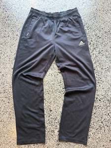 Black & Gold Adidas Trackies - M