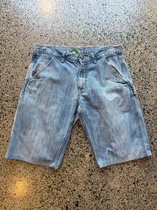 Jorts: Light Wash Denim Jorts - 34W (L)