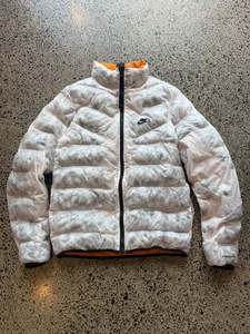 Reversible Transparent/Orange Nike Puffer Jacket - XS (L)