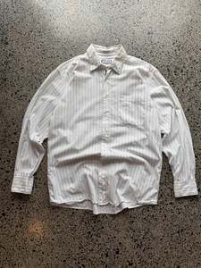 Hottest Items Right Now: YSL White Striped Button Up Shirt - L