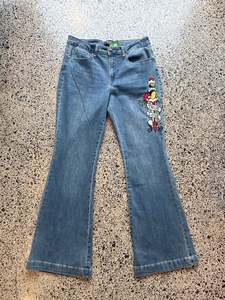Jeans: Ed Hardy "True Love" Flare Denim Jeans - 32W x 33L