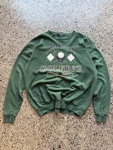 90's Made in USA Golf Crewneck Jumper - XL