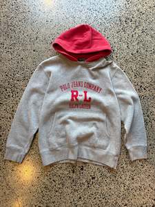 Hoodies: 90's Ralph Lauren Two-Tone Hoodie - Youth L (10-12)
