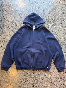 Hoodies: 2010's Russell Blank Zip Up Hoodie - 2XL