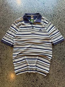 90's striped Adidas Golf Shirt - Medium