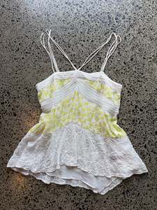 Womens Wear: White & Yellow Fairy Top - S