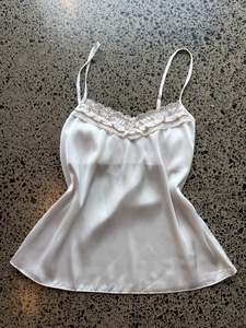 Womens Wear: Satin Cami with Lace Detailing - S/M