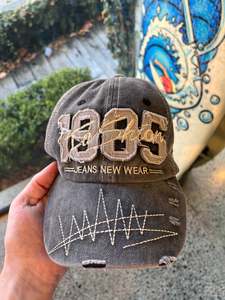 Hats: Faded black 1985 Cap