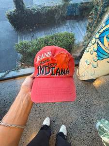 Hats: Faded Red 'Indiana' Cap