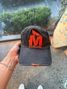 Navy & Orange 'M Explore' Cap