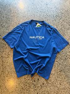 Hottest Items Right Now: Blue Nautica Logo Tee - XL