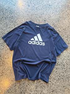 Adidas 1: 90's Adidas Logo Tee - L
