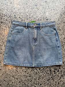 Light Blue Denim Mini Skirt - XS
