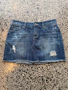 Dark Denim Mini Skirt - S