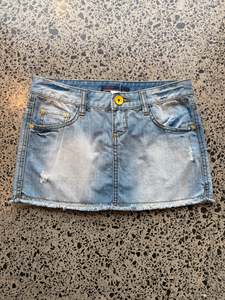 Light Denim Mini Skirt - XS