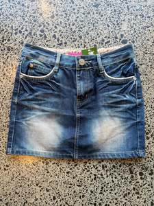Thursday Drops: Denim Mini Skirt with Sun Fade - XS