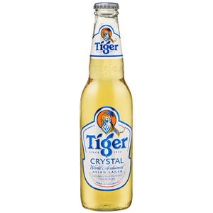 Tiger Crystal Lager 330ml 12 pack bottles 4.5% alc/vol - Rolly Inn Liquor