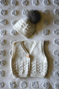 Patterns: Piper Vest and Hat BC107 in 8 Ply