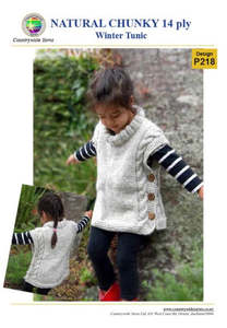 Children: Natural Chunky 14 Ply Winter Tunic P218