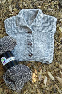 Natural Chunky 14 Ply Toddler Sleeveless Vest P58