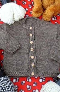 Children: Natural Chunky 14 Ply Childs Cardigan P168