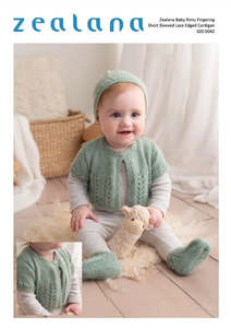 Rimu Fingering The Short Sleeved Lace Edged Cardigan 020.0042 Pattern
