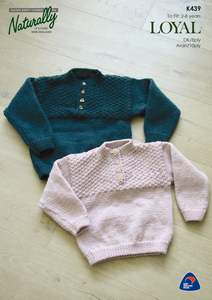 10 Ply Petterns: Naturally K439 Sweater in 8 Ply or 10 Ply