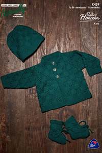 Naturally K459 Jacket, Hat and Booties in 4 Ply