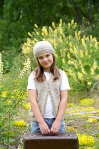 LF65 Collette Vest and Hat in 8 Ply