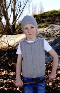 Bryn Vest and Hat LF66 in 8 Ply