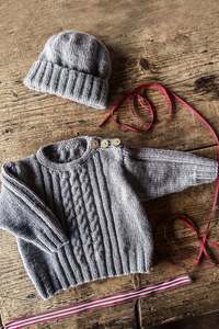 Lisaf: Whitley Sweater and Hat BC149 in 5 Ply