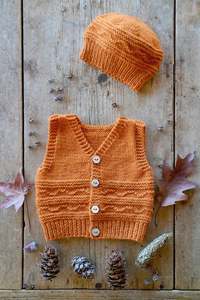 Finlay Vest and Hat BC145 in 8 Ply