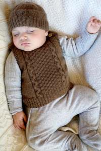 Noa Vest and Hat BC143 in 8 Ply