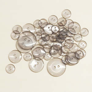 Clear buttons Grey 4 Sizes