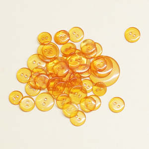 Clear buttons Orange 4 Sizes