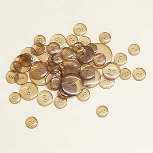 Clear buttons Brown 4 Sizes
