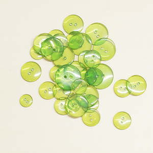 Buttons: Clear buttons Green 4 Sizes