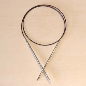 80cm Metal Spiral Square Circular Knitting Needles