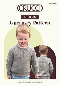 Crucci Knitting Pattern 2605 Childs Guernsey Jumper