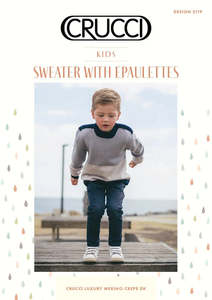 Crucci Knitting Pattern 2119 Kids Sweater With Epaulettes