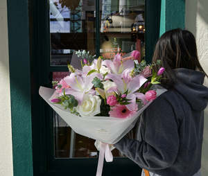 Best Sellers: Sweet Scholar Graduation Bouquet - Pink & White Flowers Auckland