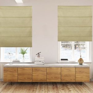 Products: Luxe Camel Roman Shades - Exquisite Ready Made Blinds