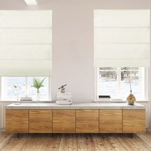 Luxe Champagne Roman Shades - Exquisite Ready Made Blinds