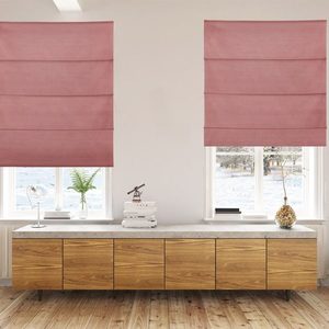 Luxe Coral Fabric Blinds - Sheen Fabric Roman Blinds NZ