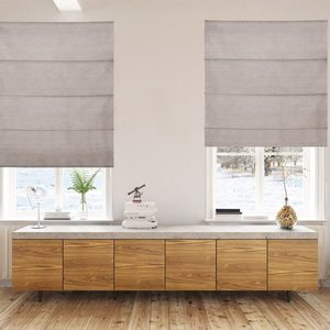 Products: Luxe Earth Fabric Blinds - Sheen Fabric Roman Blinds NZ